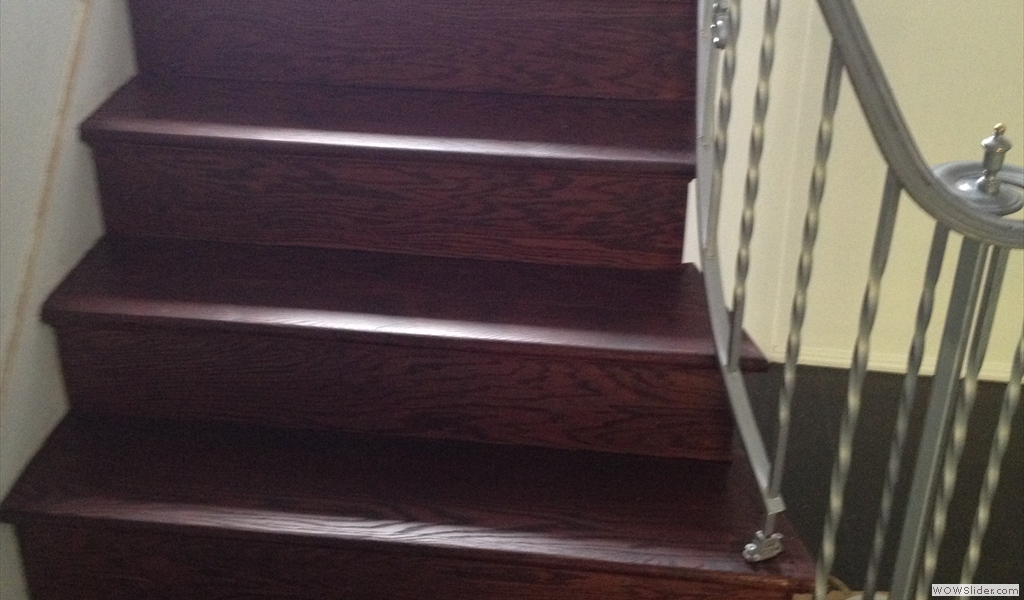 New Hyde Park Matching Steps To Prefinished Bamboo & Installation of Risers