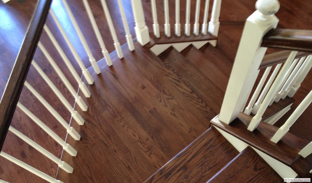 Sand & Refinishing Of Existing Staircase & Handrails East Northport, New York